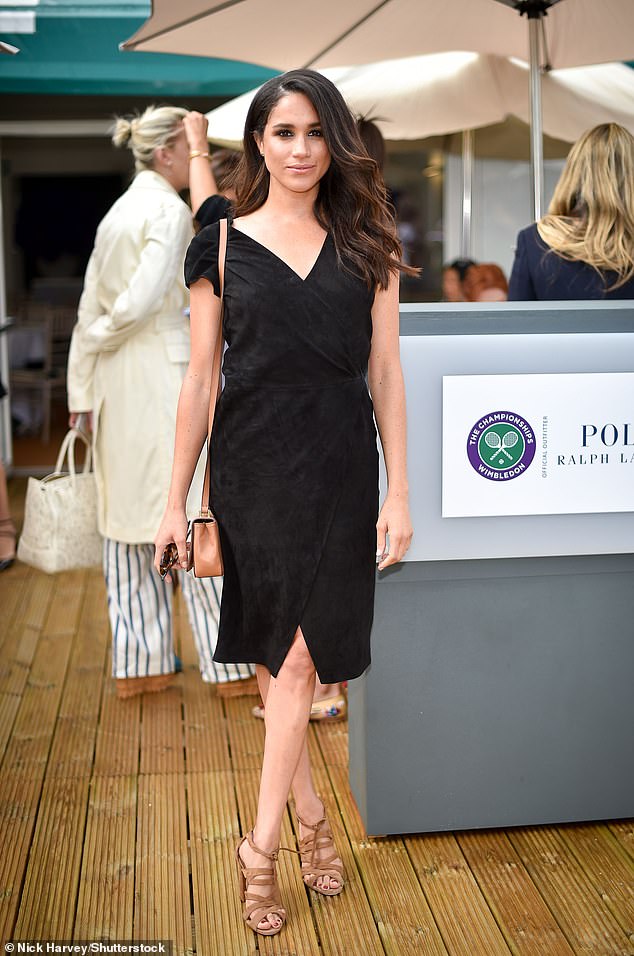 Meghan visits the Polo Ralph Lauren VIP Suite at the Wimbledon Championships in 2016