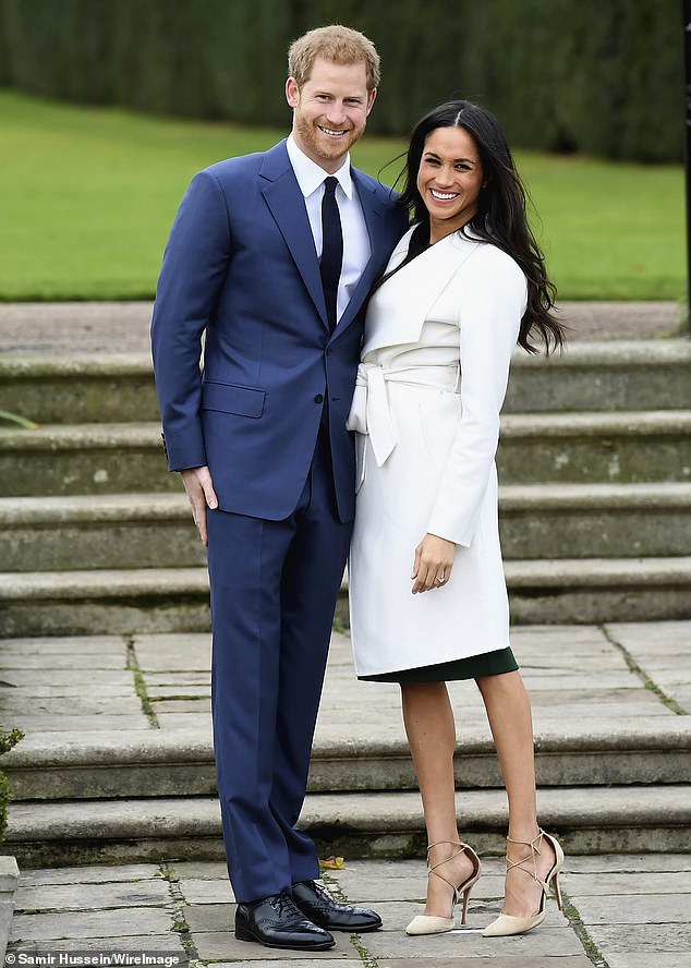 Prince Harry and Meghan Markle announced their engagement at The Sunken Gardens at Kensington Palace in November 2017 after dating for a year