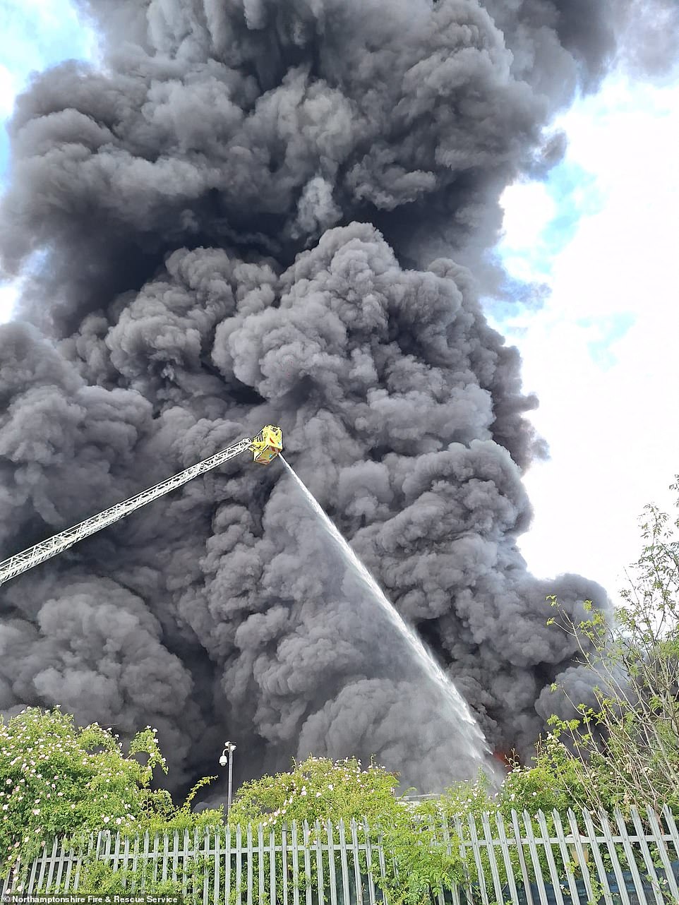 The fire service also deployed three turntable ladders, two water bowsers and a high-volume pump