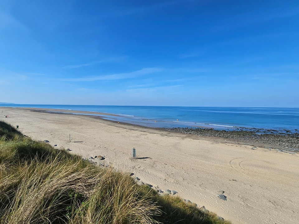 Shell Island campsite beach in North Wales.