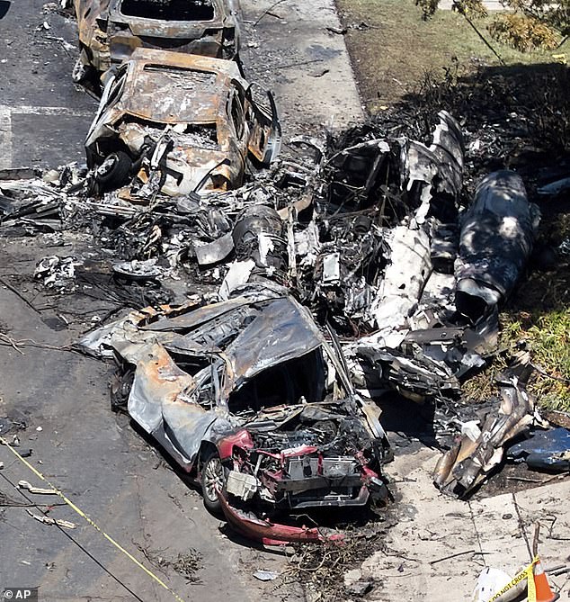 About 10 other properties were damaged and half a dozen vehicles ignited