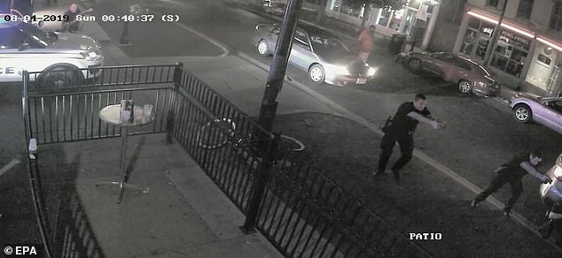 Williams survived a mass shooting back in 2019. Surveillance footage shows Dayton Police officers arriving on the scene of the mass shooting in Dayton, Ohio