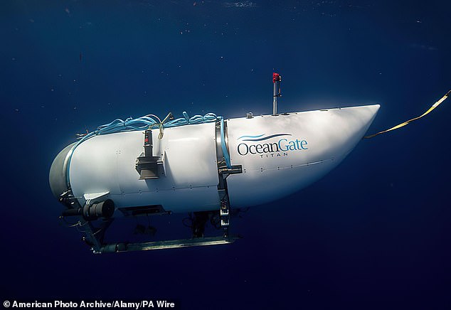 A file photo of the OceanGate vessel Titan, used to visit the wreckage site of the Titanic