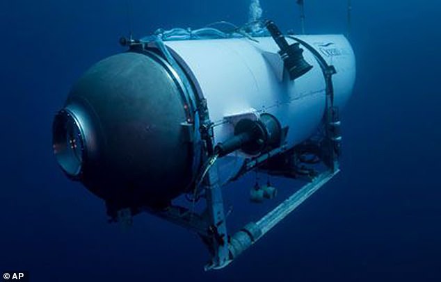 A file photo from OceanGate Expeditions in June 2021 shows the firm's Titan submersible