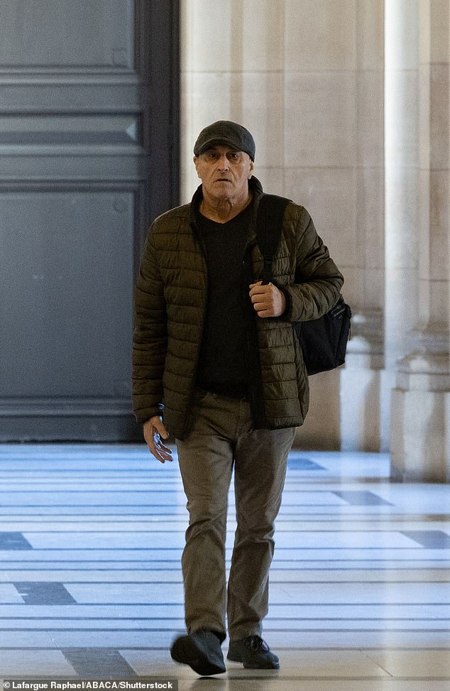 Accused robber Yunice Abbas arrives for the last day of verdict of the Tronchet trial for the 2016 robbery and kidnapping of US celebrity Kim Kardashian at the Assize Court of Paris, on May 23, 2025