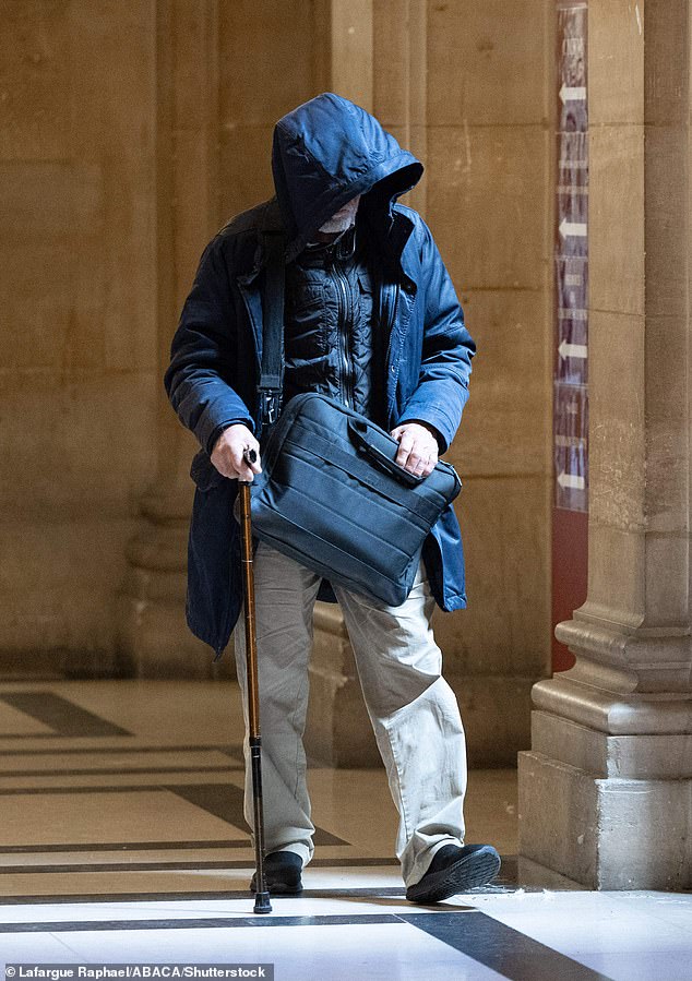 Defendant Aomar Ait Khedache arrives for the last day of verdict of the Tronchet trial for the 2016 robbery and kidnapping of US celebrity Kim Kardashian at the Assize Court of Paris, on May 23, 2025