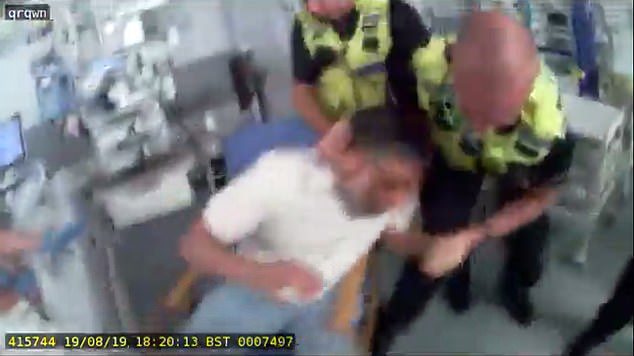 Shocking footage obtained by The Mail showed Dr Rashid Abbasi, an NHS consultant, being wrenched from six-year-old Zainab