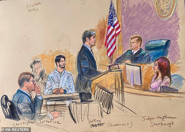 Shooting suspect Elias Rodriguez, 31, was charged with two counts of first-degree murder inFederal Court in Washington, DC