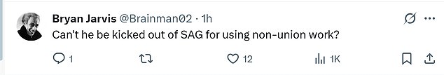 Another questioned if he would be able to continue with his acting union The Screen Actors Guild¿American Federation of Television and Radio Artists (SAG-AFTRA) after the move