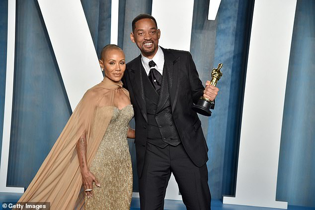 Will (who is seen with wife Jada Pinkett Smith in March 2022) showed up to the shoot in the morning as IATSE were setting up the picket line