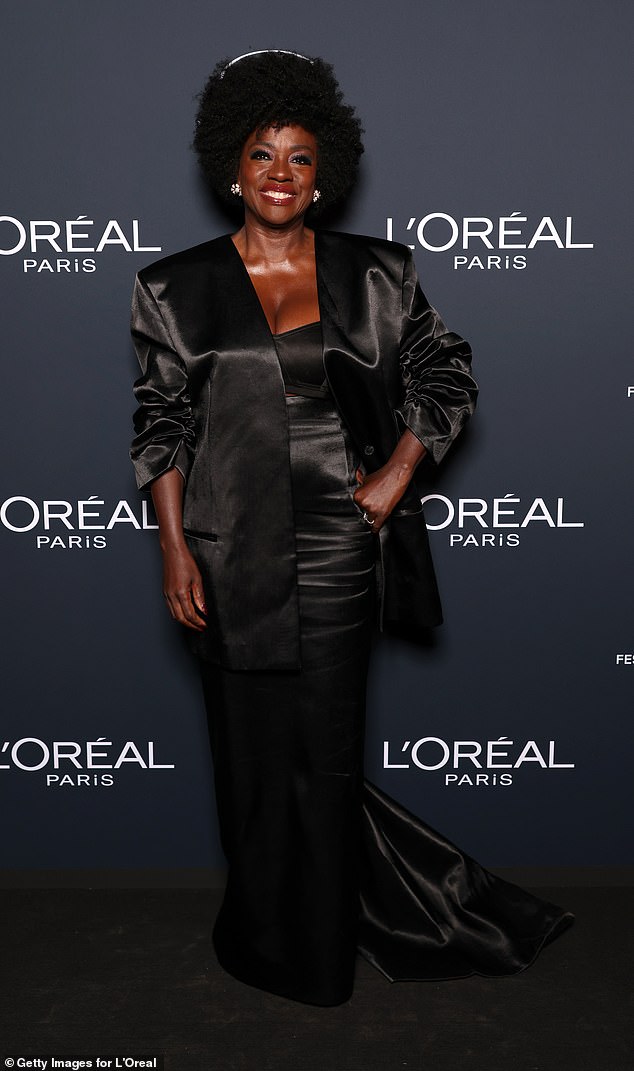 Meanwhile Viola Davis, who is the host of the event, looked incredible as she arrived in a black satin maxi dress