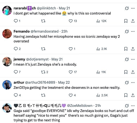 The commenters seemed to be mostly on Lady Gaga's side of the feud
