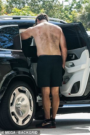 He was spotted after a workout with his pals in Miami