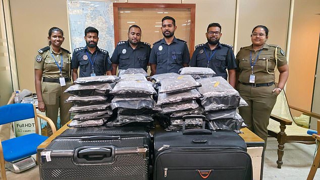 A staggering 101lb (46kg) of super-strong, synthetic 'kush' cannabis was found stashed in Charlotte's luggage