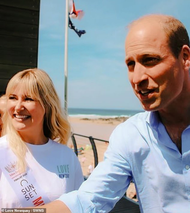 Prince William gave his support to her 'Beauty with a Purpose' project for Miss World 2025 during a royal visit to her hometown of Newquay, Cornwall