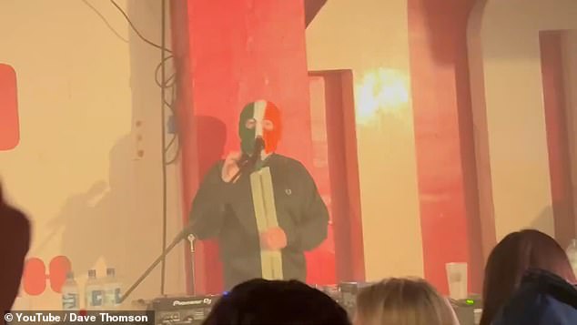 J. J. Ó Dochartaigh AKA DJ Próvaí in his trademark balaclava that he originally wore to protect his identity as a teacher