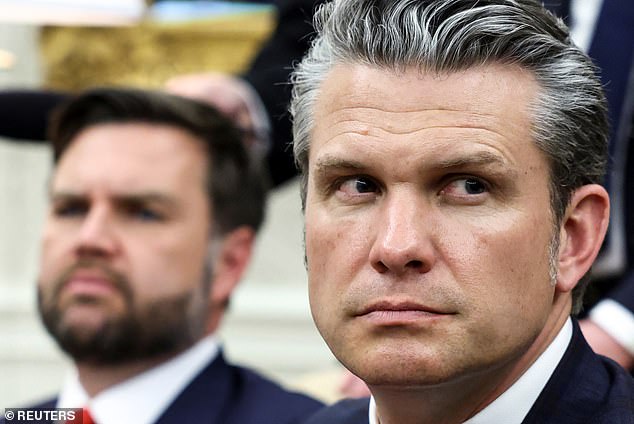 Secretary of Defense Pete Hegseth (pictured right) and Vice President JD Vance were both on the text chain