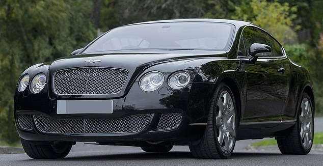 His black 198mph Continental GT was veering across white lines in the millionaire village of Alderley Edge, Cheshire. (File image)