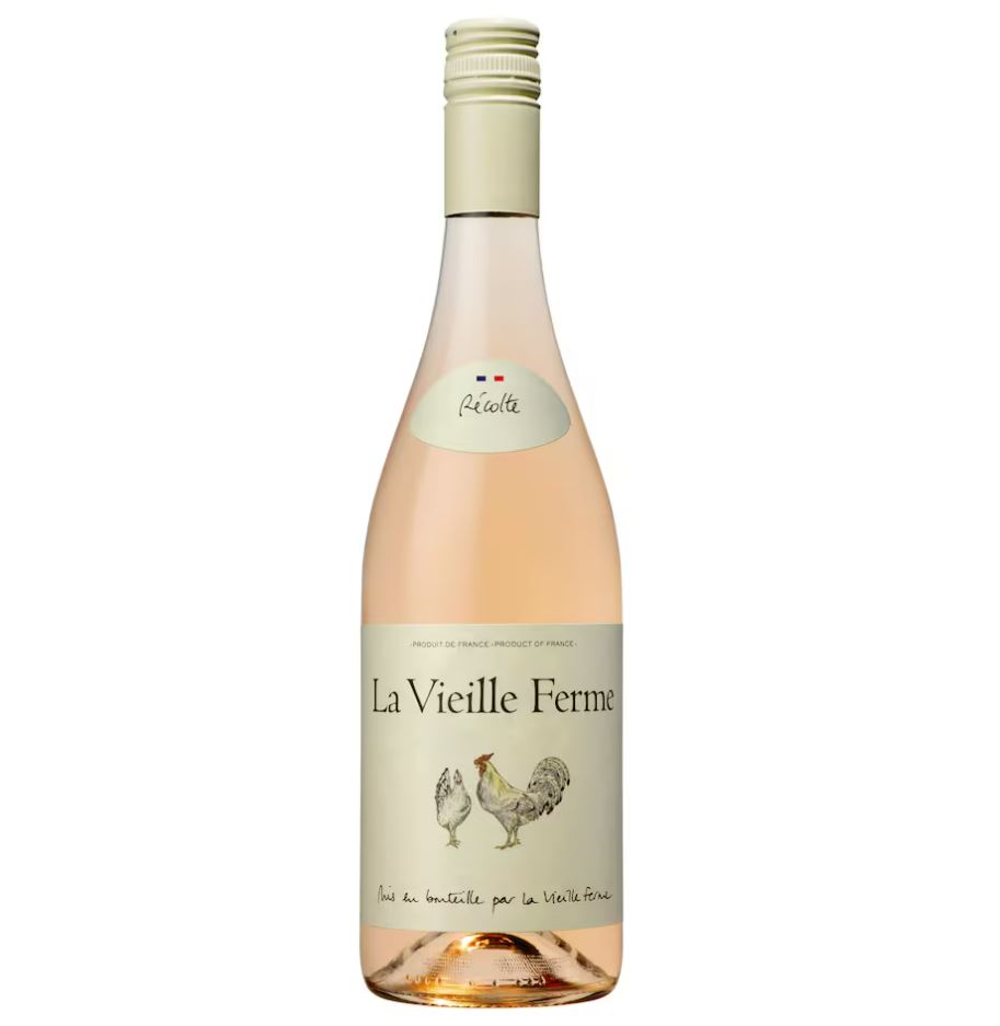 Bottle of La Vieille Ferme rose wine.