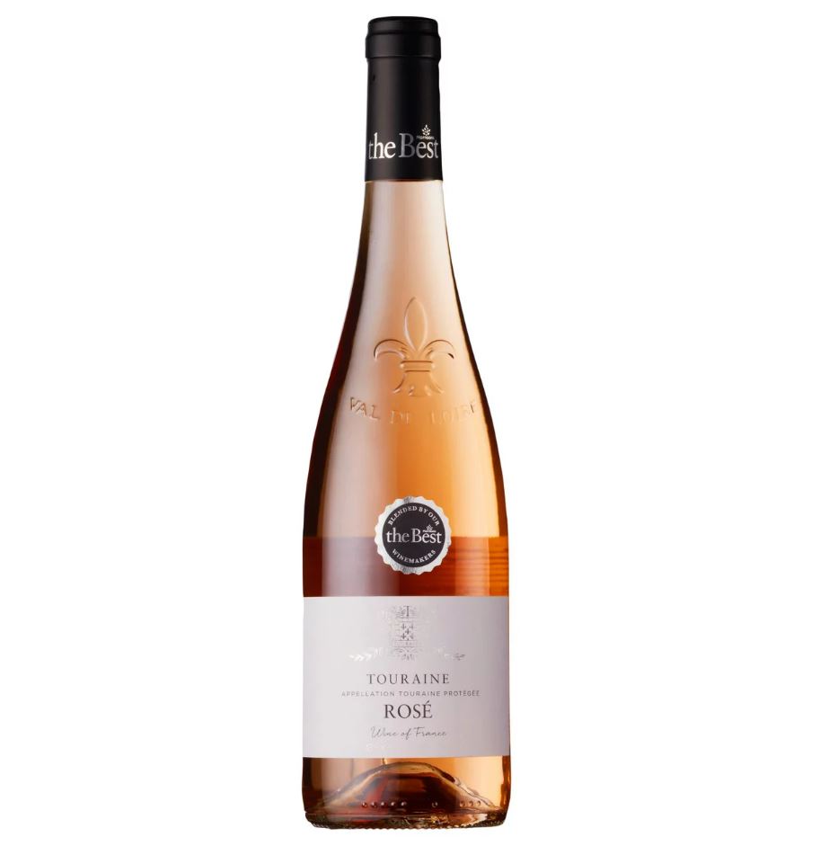 Bottle of Morrisons The Best Touraine Rosé wine.