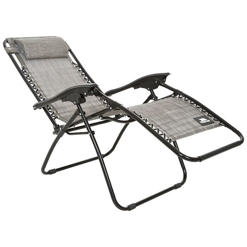 Grey zero gravity chair with black frame.
