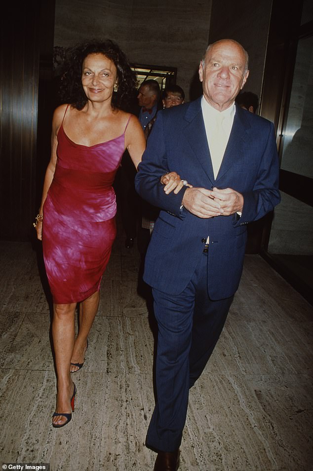 In the book Diller reveals he's been sleeping with countless men during their 50-year relationship... while she once bedded Warren Beatty and Ryan O'Neal in a single weekend. Pictured: Diane with Diller at a CFDA party in 2000