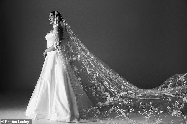 Phillipa Lepley's bridal veils are crafted from the finest materials and embroidered by her and her team by hand