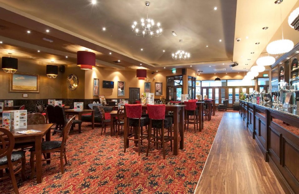 Interior view of a Wetherspoon's pub.