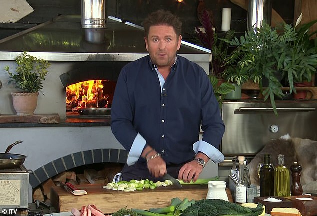Appearing on his show this morning on ITV, James Martin did not mention the incident