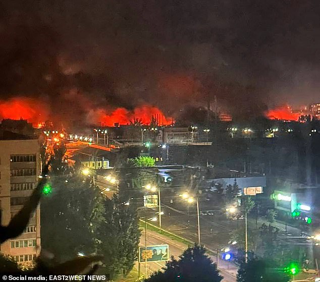 There were local reports of 'a massive missile and drone attack on sleeping civilians in Kyiv overnight' which saw 'powerful explosions' every five to 10 minutes