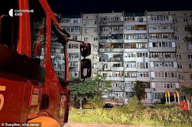 Explosions and fires broke out across the capital city - as a senior Moscow military figure and hardline politician insisted Putin's aim is to unite Russia , Ukraine and Belarus into a single state