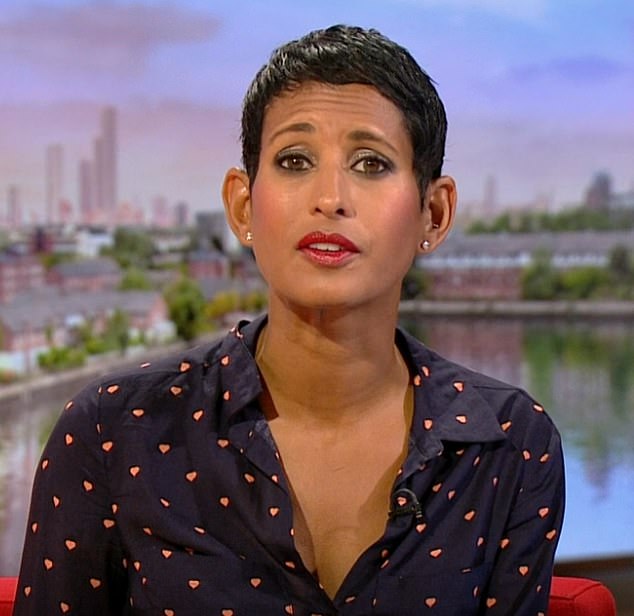 In the latest BBC pay rankings BBC Breakfast host Naga Munchetty was joint ninth, after her annual earnings from the corporation went up slightly to £349,999