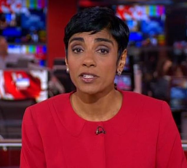 BBC News presenter Reeta Chakrabarti was given an increase in the region of £55,000 to up to £274,999, according to the latest annual figures
