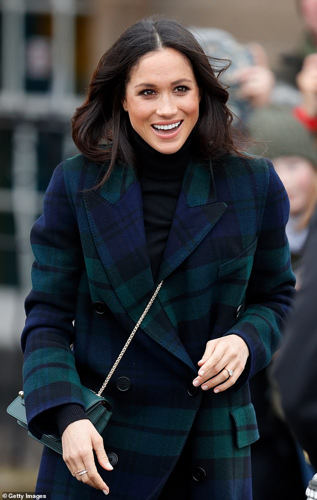 Meghan Markle certainly looked the part in her tartan coat when visiting Edinburgh, but we had never seen a Royal on a walkabout with a crossover bag before, so this was a first
