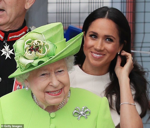 The hat-less Duchess of Sussex caused a stir when she appeared with the Queen in 2018 without one at the opening of the Mersey Gateway Bridge