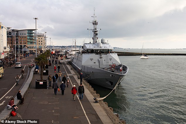 British vessel The Lady T was caught by the Pluvier, a French Navy ship, on Thursday