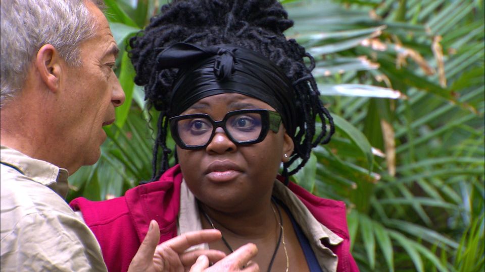Nigel Farage and Nella Rose on I'm a Celebrity... Get Me Out of Here!