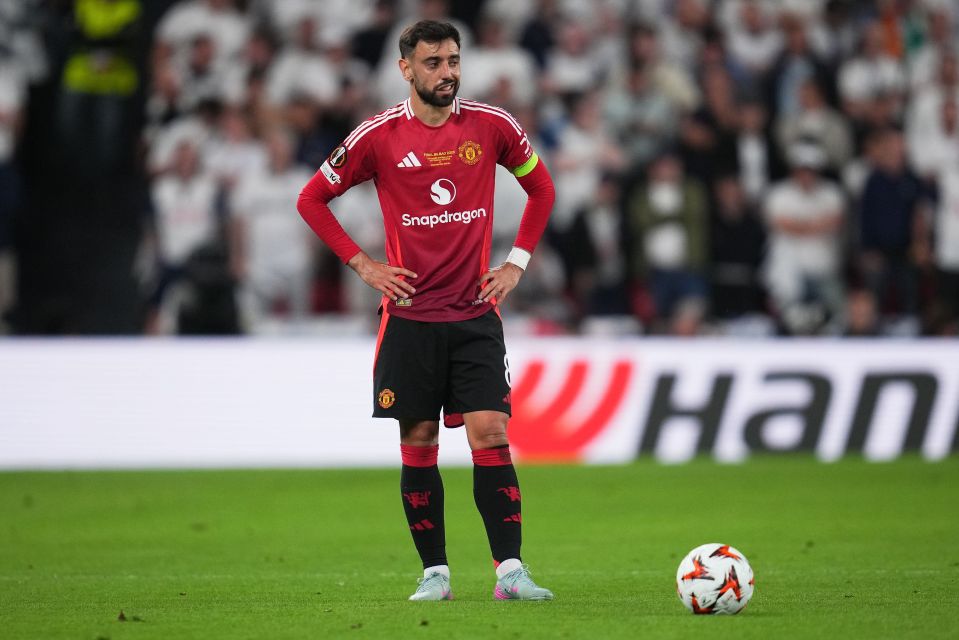 Bruno Fernandes of Manchester United on the pitch.