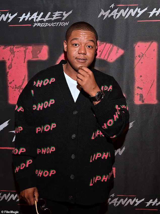 On Wednesday, Justin was spotted with That's So Raven star Kyle Massey; in July 2021 Massey was charged with a felony for immoral communication with a minor over allegations he sent pornographic material to a 13-year-old girl - he denied all the allegations - pictured 2021