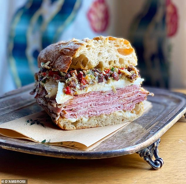 Pictured: A classic American sandwich sold at D'Ambrosi's Fine Foods in Stow-on-the-Wold