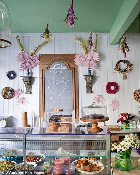 Inside D'Ambrosi Fine Foods. 'The Cotswolds is the Hamptons of England - without the sea of course,' D'Ambrosi told the Daily Mail