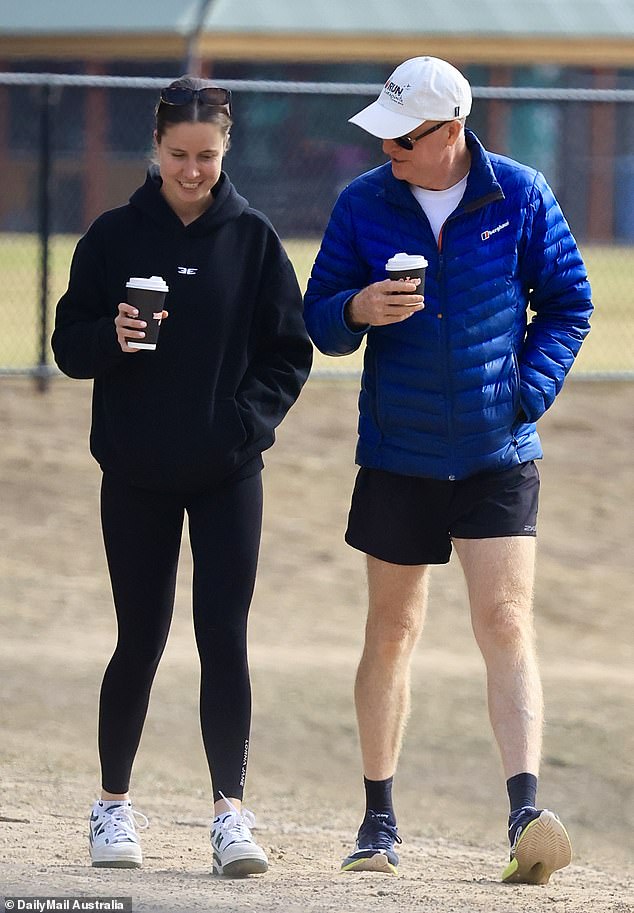 Walpole had drunk an estimated 23 to 35 standard drinks the night she attacked Jake Loader in her backyard. She is pictured with her father Bruce the day before she was sent to prison