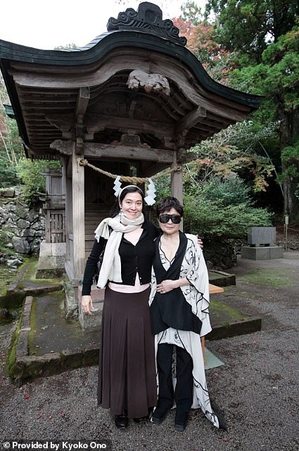 It wasn’t until 1994, by which time Kyoko was married and planning a family of her own, that she finally picked up the phone and called her mother. (Pictured: Kyoko and Yoko).