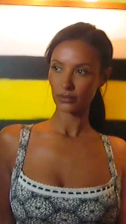 Maya Jama in a backless dress.