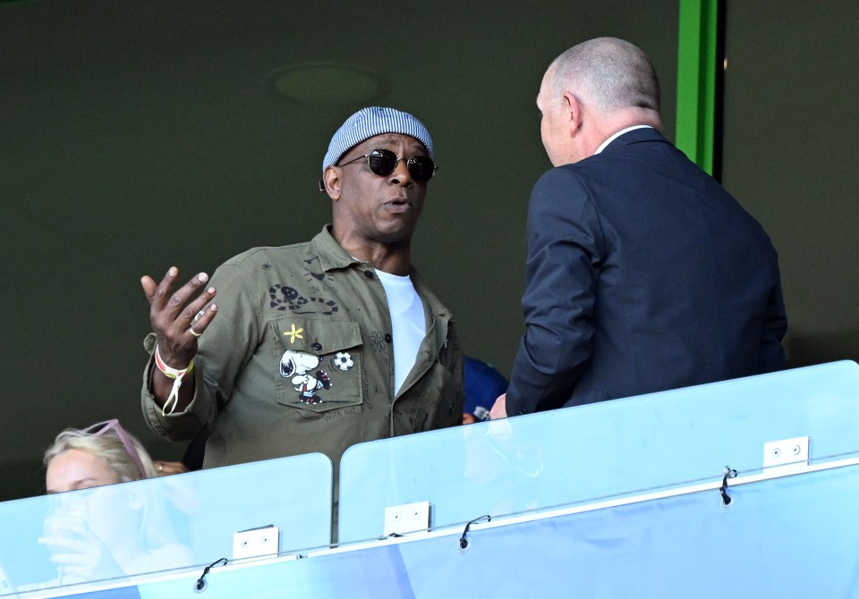 Ian Wright at the UEFA Women's Champions League final.