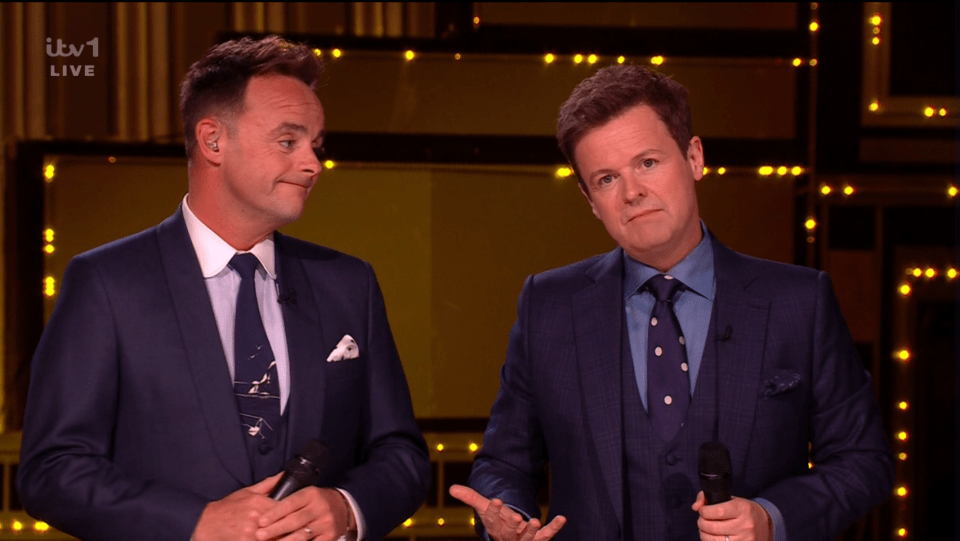 Screenshot of Ant and Dec on ITV1.