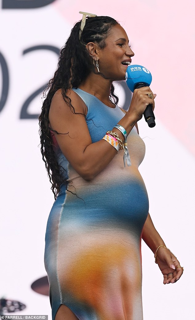 Earlier in the day Vick appeared to be having the time of her life at the festival as she took to Instagram with snaps of herself enjoying with co-host Jamie