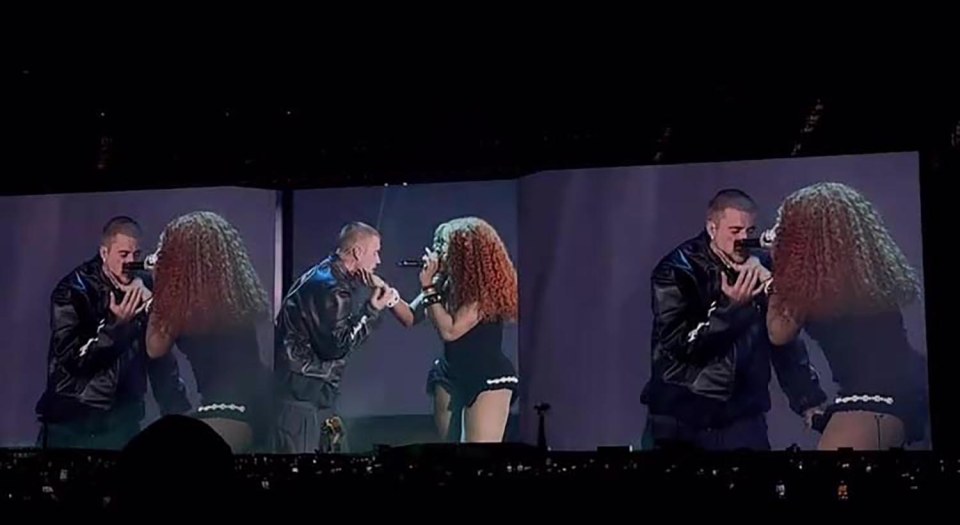 Justin Bieber's surprise appearance on stage with Kendrick Lamar and SZA.