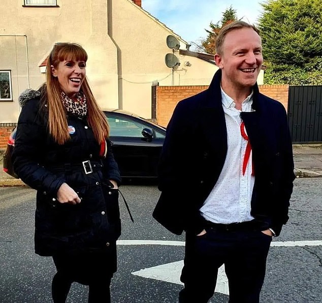 In March, The Mail on Sunday revealed that Ms Rayner was back with her ¿soulmate¿ Mr Tarry (pictured right). Sir Keir sacked him as a shadow transport minister in July 2022 after he gave an unauthorised TV interview from a rail picket line