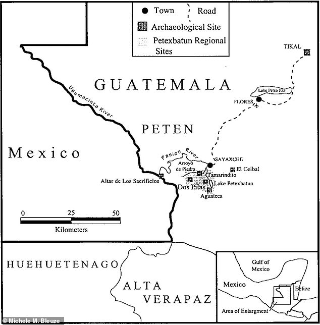 Cueva de Sangre, or the 'Blood Cave', is located underneath the archaeological site of Dos Pilas in Petén, Guatemala. It's one of more than a dozen caves in this region that were used by the Maya between 400 BC and AD 250